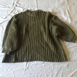 Urban outfitters Green ballon sleeve sweater